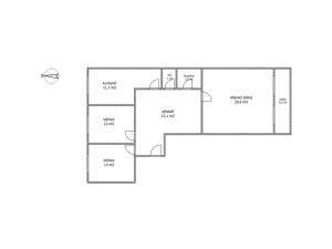 Prodej bytu 3+1, Praha - Modřany, Daškova, 78 m2