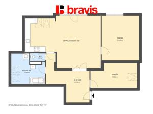 Pronájem bytu 3+kk, Brno - Pisárky, Neumannova, 104 m2