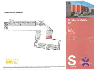 Pronájem bytu 1+kk, Zlín, Mostní, 25 m2