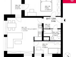 Pronájem bytu 3+kk, Fryšták - Horní Ves, Komenského, 71 m2