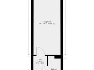 Pronájem bytu 1+kk, Praha - Kyje, Za černým mostem, 24 m2
