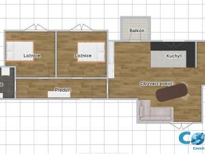 Pronájem bytu 3+kk, Praha - Podolí, Podolská, 71 m2
