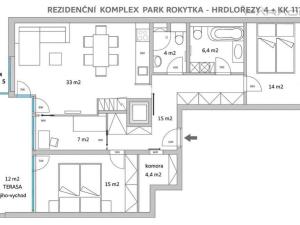 Pronájem bytu 4+kk, Praha - Vysočany, Za Lidovým domem, 99 m2