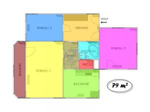 Prodej bytu 3+1, Orlová - Lutyně, Masarykova třída, 79 m2