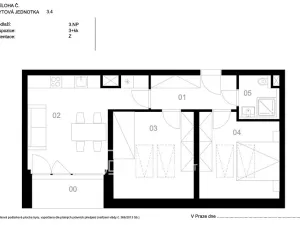 Prodej bytu 3+kk, Únětice, Farská, 51 m2