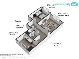 Prodej bytu 2+1, Česká Lípa, Sluneční, 56 m2