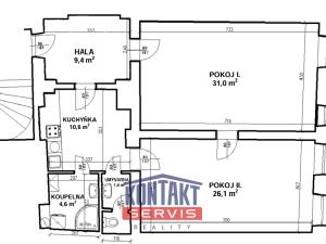 Pronájem bytu 2+1, České Budějovice - České Budějovice 1, 84 m2