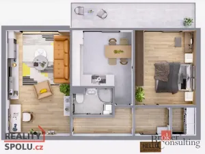 Prodej bytu 2+1, Nemanice, 59 m2