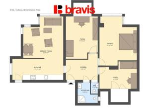 Pronájem bytu 4+kk, Brno, Tyršova, 100 m2