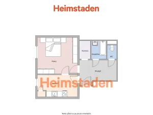 Pronájem bytu 1+1, Ostrava - Mariánské Hory, Zelená, 38 m2