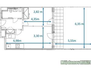 Pronájem bytu 2+kk, Praha - Řepy, Hofbauerova, 44 m2