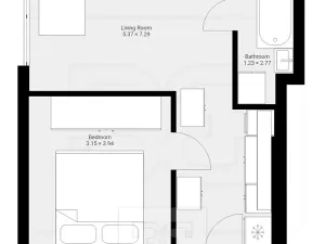 Pronájem bytu 2+kk, Praha - Nusle, Bartoškova, 44 m2