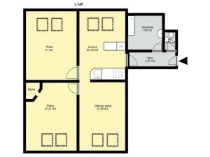 Prodej bytu 3+1, Červené Pečky, U Nádraží, 99 m2