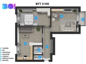 Prodej bytu 3+kk, Ostrava, Gen. Sochora, 58 m2