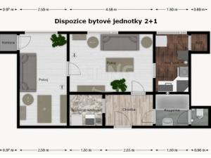 Prodej bytu 2+1, Přelouč, Palackého, 57 m2