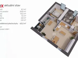 Prodej bytu 2+kk, Chotěboř, Houbova, 63 m2