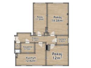 Prodej bytu 3+1, Trstěnice, 72 m2