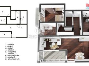 Prodej bytu 3+kk, Mukařov - Srbín, Choceradská, 69 m2