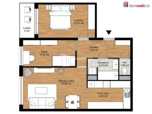 Prodej bytu 3+kk, Praha - Chodov, Bohúňova, 64 m2