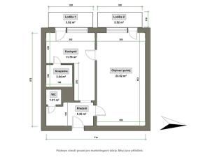 Pronájem bytu 1+1, Vsetín, Jiráskova, 45 m2