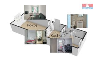 Pronájem bytu 1+1, Havlíčkův Brod, Nádražní, 30 m2