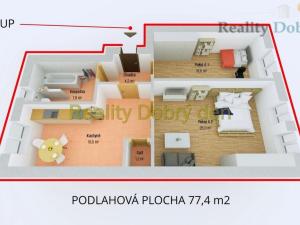 Pronájem bytu 2+1, Opava, Nádražní okruh, 77 m2