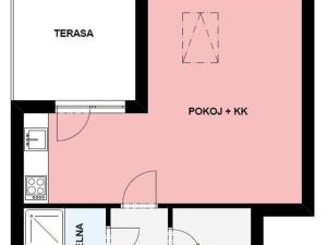 Pronájem bytu 1+kk, Brno - Veveří, Lidická, 42 m2