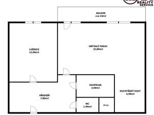 Pronájem bytu 2+kk, Praha - Stodůlky, Kodymova, 53 m2