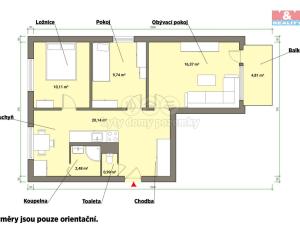 Prodej bytu 3+1, Planá, Fučíkova, 65 m2