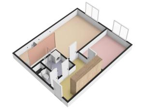 Pronájem bytu 2+kk, Praha - Stodůlky, Kurzova, 45 m2