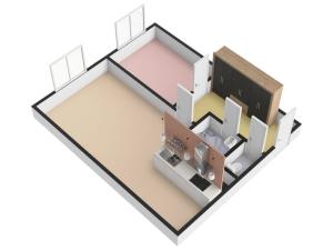 Pronájem bytu 2+kk, Praha - Stodůlky, Kurzova, 45 m2