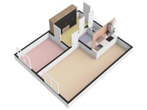Pronájem bytu 2+kk, Praha - Stodůlky, Kurzova, 45 m2