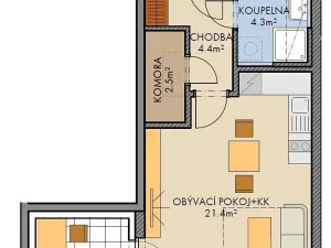 Prodej bytu 1+kk, Praha - Ruzyně, Huppnerova, 32 m2