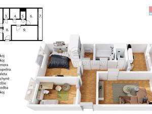 Prodej bytu 3+1, Třebechovice pod Orebem, Nerudova, 73 m2