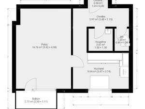Pronájem bytu 1+1, Nížkovice, 35 m2