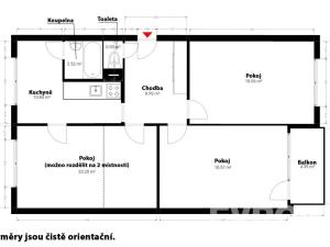 Prodej bytu 3+1, Plzeň - Severní Předměstí, Elišky Krásnohorské, 80 m2