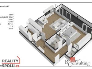 Pronájem bytu 2+kk, Mladá Boleslav, 87 m2