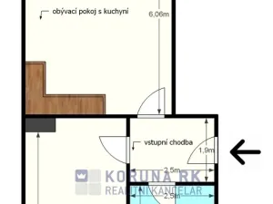 Pronájem bytu 2+kk, České Budějovice - České Budějovice 7, Lidická tř., 56 m2