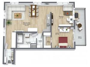 Prodej bytu 3+kk, Praha - Vysočany, Spojovací, 98 m2
