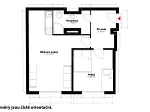 Prodej bytu 2+kk, Slapy, 47 m2