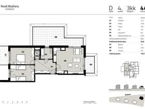 Pronájem bytu 3+kk, Praha - Modřany, Zlochova, 92 m2