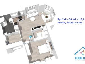 Pronájem bytu 2+kk, Kolín, Havlíčkova, 56 m2