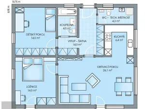 Prodej domu na klíč, Mladá Boleslav, 78 m2