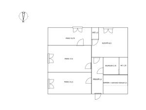 Pronájem bytu 4+kk, Dobříš, Přemyslova, 82 m2