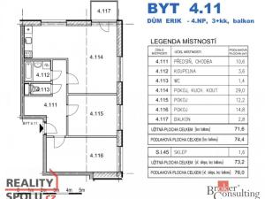 Prodej bytu 3+kk, Kladno - Kročehlavy, Jaroslava Holečka, 71 m2