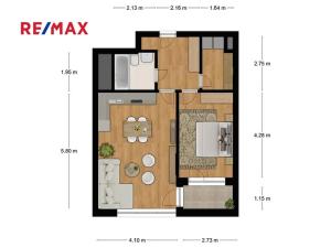 Pronájem bytu 2+kk, Praha - Kamýk, Zimova, 55 m2