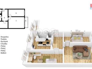 Prodej bytu 3+1, Hradec Králové - Slezské Předměstí, Severní, 63 m2
