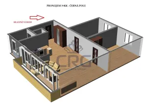 Pronájem bytu 3+kk, Brno, Jugoslávská, 73 m2