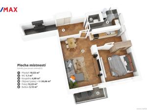 Pronájem bytu 2+1, Praha - Strašnice, Vykáňská, 54 m2