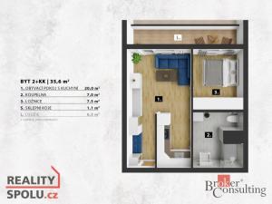Prodej bytu 2+kk, Praha - Braník, Jílovská, 36 m2